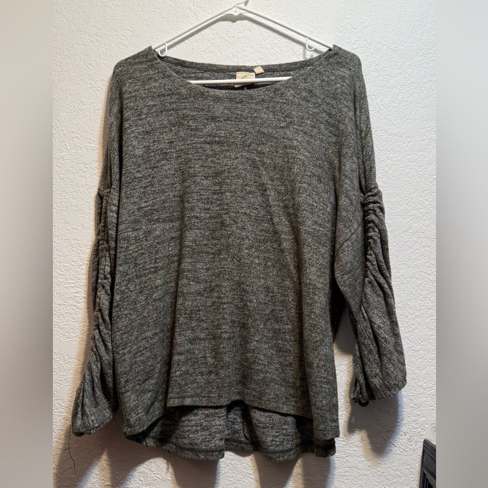 Grey Green Sweater with Arm detail